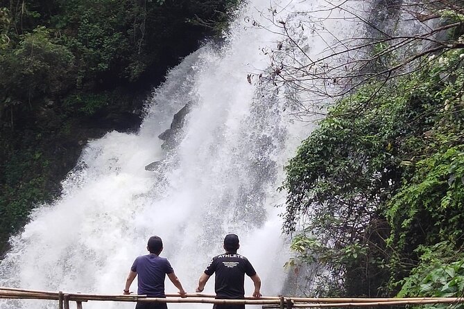 4 EXPERIENCES DAY TRIP. Sticky waterfalls, Elephants, Wat &Market - A rural temple visit at Wat Ban Den