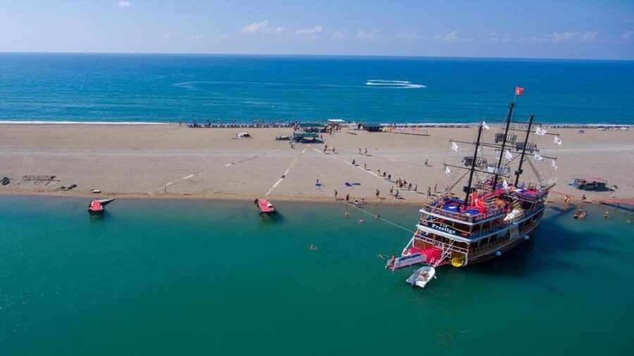 Alanya/Side: Manavgat River & Waterfall, Boat Tour, & Bazaar - Swimming where river meets sea