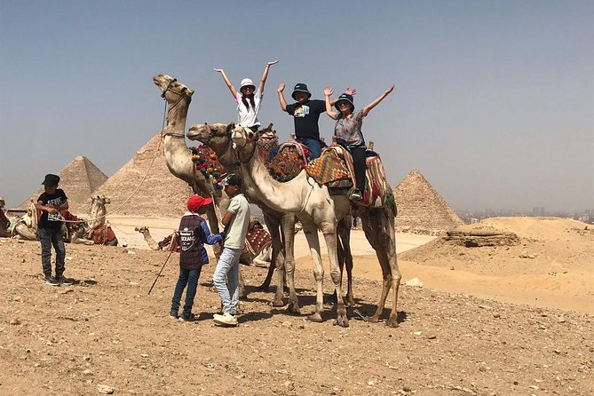 All inclusive 12 Hrs Giza Pyramids, Sphinx Egyptian museum Market Dinner cruise - A camel ride with a practical caveat