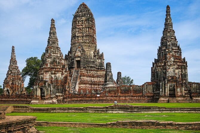 Ayutthaya Elephant Village ATV and Floating Market by Tuk Tuk - Wat Yai Chai Mongkhon and its tall chedi