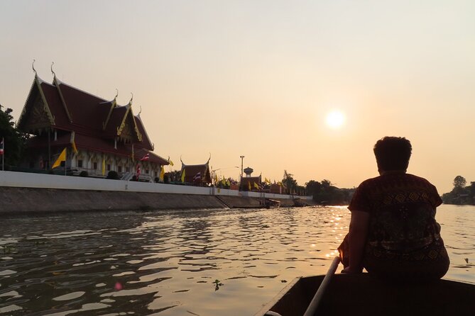 Ayutthaya Glittering Sunset, Boat Ride, Noted Sight, Local Market - Wat Chaiwatthanaram in the late afternoon