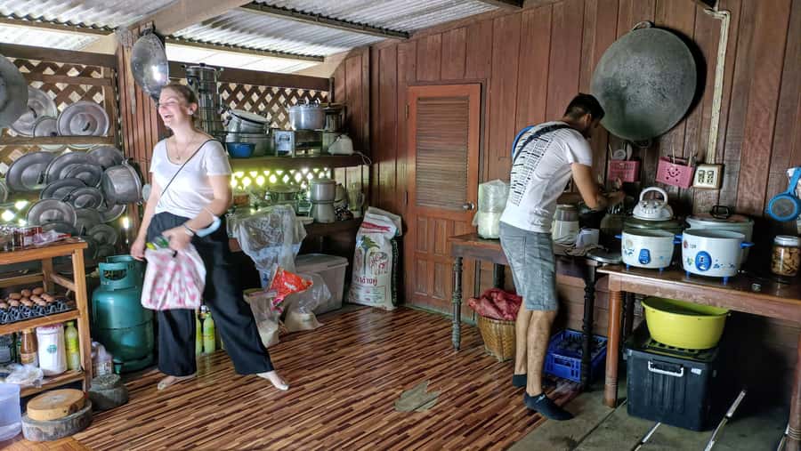 Bangkok: Maeklong Railway & Damnoen Saduak Floating Markets - The train that cuts through Maeklong Market
