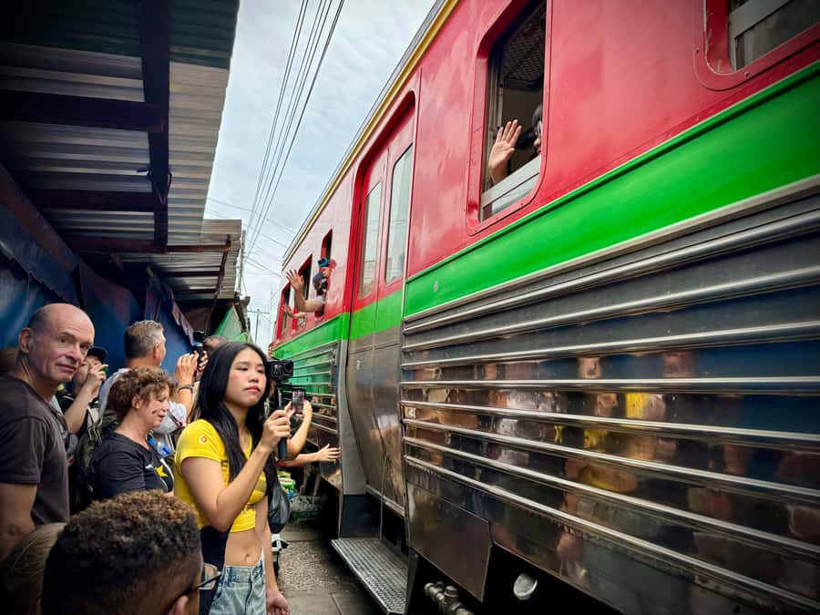 Bangkok: Private Floating Market and Train Market Experience - Maeklong Railway Market and the train that cuts through it