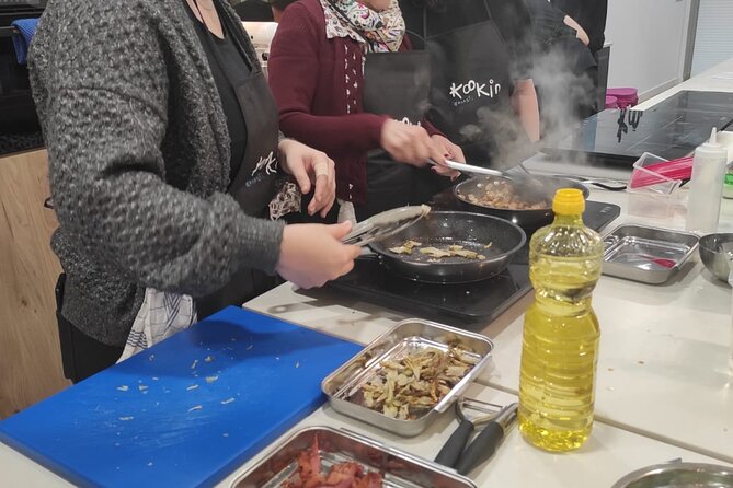 Basque Cuisine Class: Market Visit and Practical Class Castellano - Eating the menu with a paired drink