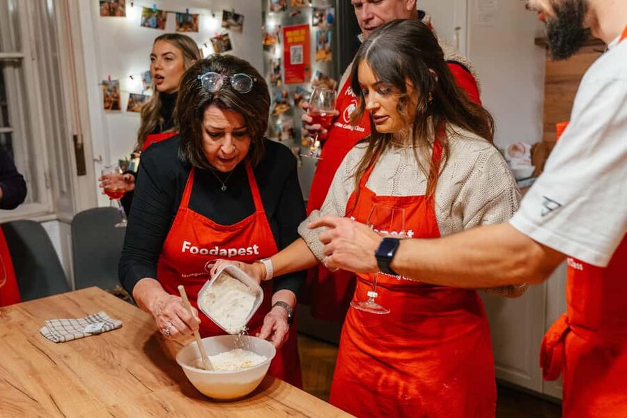 Budapest: Small-Group Cooking Class & Market Tour with Local - Wine, cold cuts, pickles, and pálinka