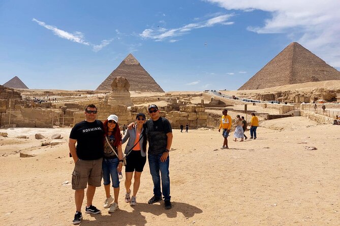 Cairo 8 Hour Private Tour Giza Pyramids, Egyptian Museum & Bazaar - The Sphinx in a short but useful stop