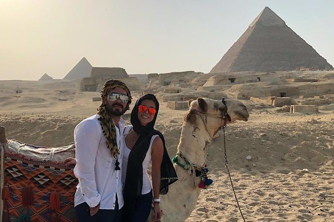 Cairo layover tour Giza pyramids Egyptian museum local bazaars Camel ride Lunch - Seeing Cheops, Chephren, and Myckrenes at Giza