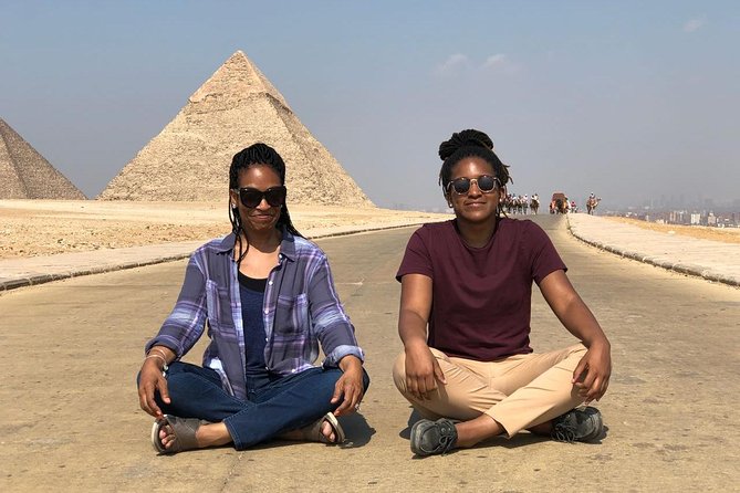Cairo Layover Tour to Giza Pyramids Sphinx,Coptic Cairo & Old Bazaar - Seeing the Great Pyramid and the Giza plateau