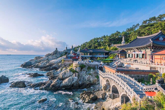 Colors of Busan: Sky Capsule, Jagalchi Market & Night Views - Haedong Yonggungsa on the cliffs