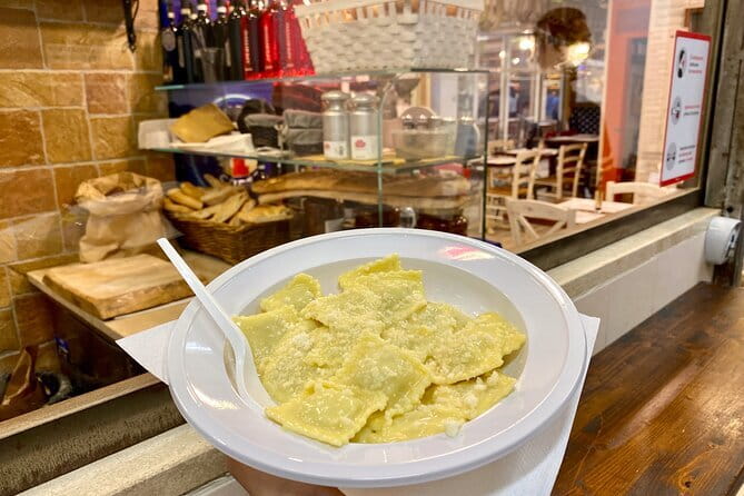 Cooking Class and Lunch at a Tuscan Farmhouse with Local Market Tour from Florence - Eating what you prepared with Chianti