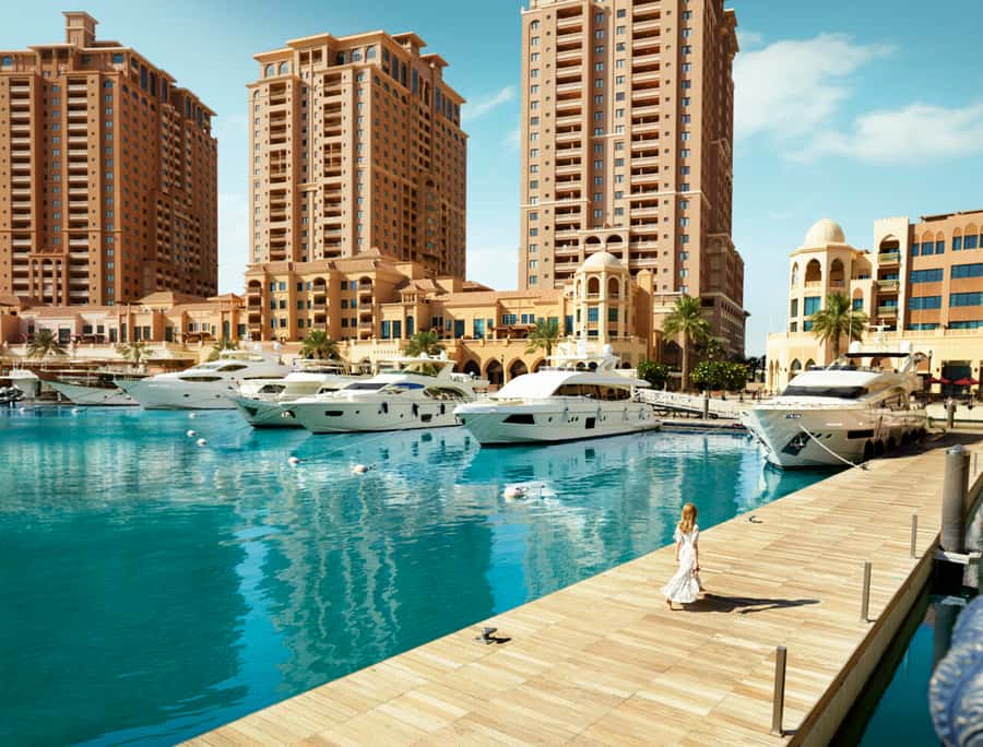 Doha: Combo City Tour, Souq Waqif & 4WD Desert Safari - The Pearl Qatar, polished and modern