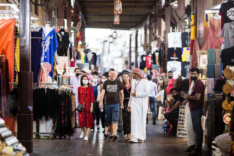 Dubai: Old Town, Creek, Museums, Souks, & Street Food Tour - Grand Souk Bur Dubai and the first food tastings