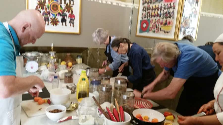 Edgy 8 Dish Private, Fusion Cooking Class, Menu Plan, Market - Learning spices instead of simply buying them