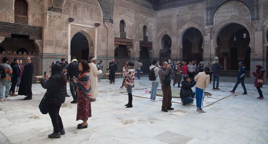 Fes: Bou Inania Madrasa, Museum, Tannery, Souk & Medina Tour - Souk Sabaghine, Souk El Attarine, and Seffarine