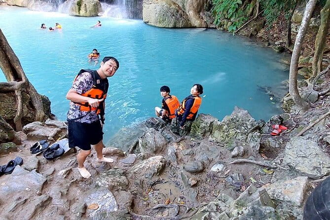 Floating and Railway Markets and Erawan Waterfall (Group Tour) - Key points at a glance