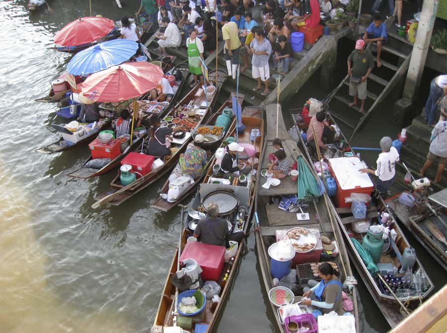 Floating Market Full-Day Bicycle Tour from Bangkok - The 75-minute ride to Maeklong Railway Market