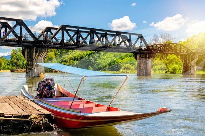 Floating Markets and Bridge on River Kwai Tour from Bangkok - Standing on the River Khwae Bridge
