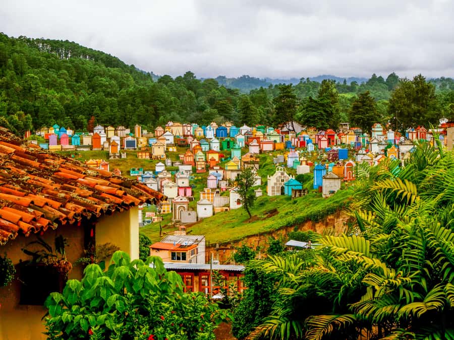 From Antigua to Chichicastenango: Mayan Market Day Trip - The cemetery’s bright colors and quiet purpose