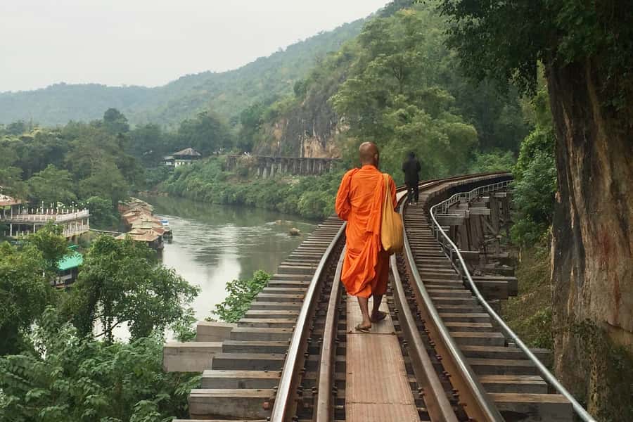 From Bangkok: Kanchanaburi Tour with Floating Market Visit - Riding the Death Railway from Krasae Cave Station