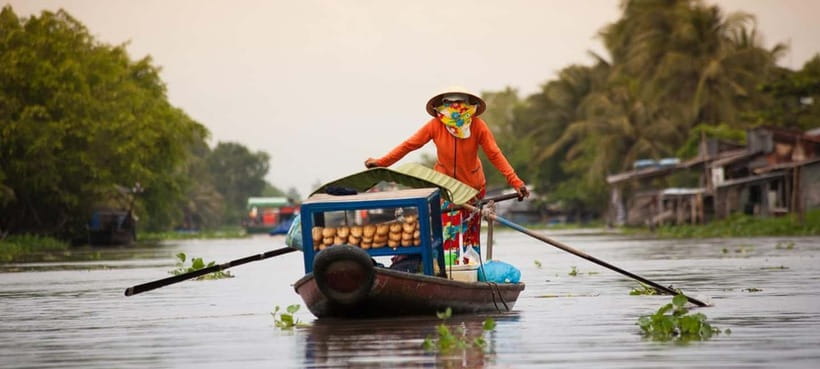 From HCM: Mekong Delta Can Tho Floating Market 2-Day Tour - Rowing Through Coconut Canals