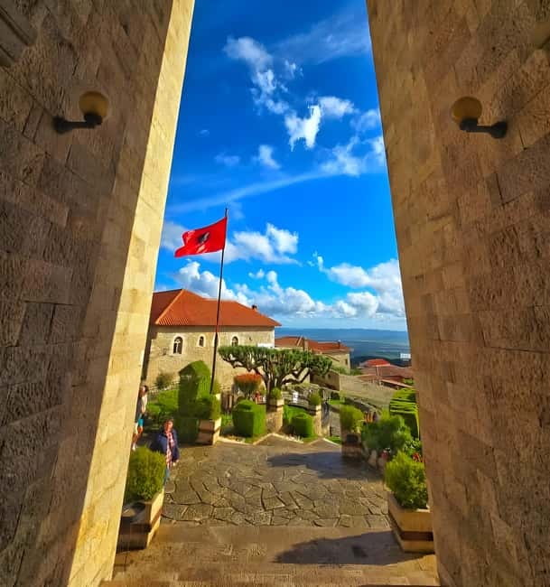 From Tirana/Golem/Durres: Kruja, Bazaar, Sari Salltik Tour - Walking into Kruja Castle