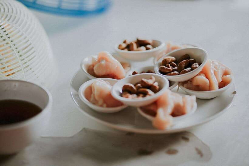 Full Day Thai Cooking Class in Organic Farm and Market - Eating what you prepared in the garden