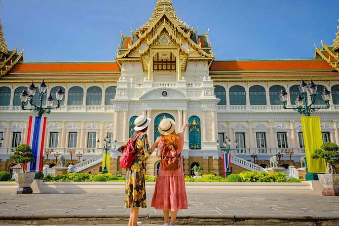 Grand Palace, Damnoen Floating Market & Maeklong Railway Market Tour – Full Day - Entering the Grand Palace and Wat Phra Kaew
