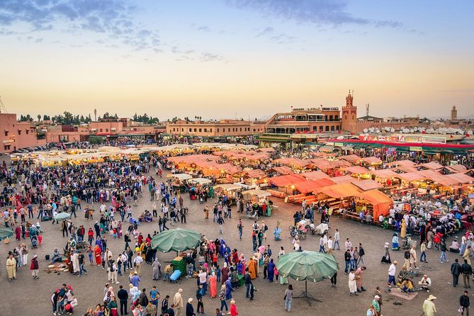 Guided Shared Day Trip Agadir to Marrakech medina & souks - Koutoubia Mosque and Marrakech’s skyline