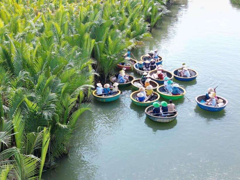 Hoi An: Cooking Class, Crab Fishing-Basket Boat, Market Tour - Cruising through Cam Thanh coconut forest