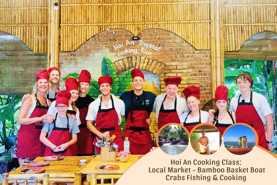 Hoi An: Cooking Class in Coconut Jungle with Market Tour - Through Hoi An’s coconut waterways by basket boat