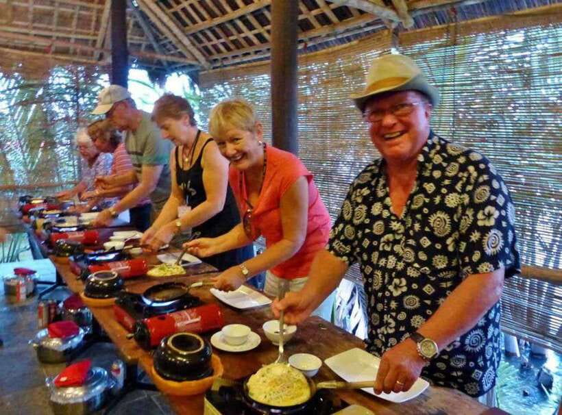 Hoi An: Eco Cooking Class with Market Trip and Basket Boat - Shopping for ingredients at a local market