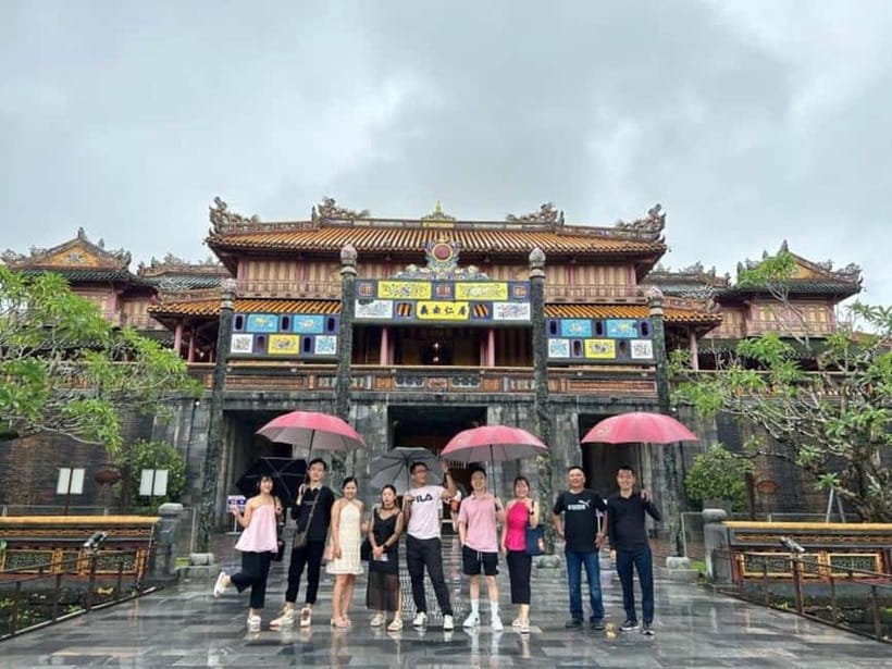Hue: Dragon Boat Cruise, Imperial Citadel, & Market Day Trip - Thien Mu Pagoda beside the river