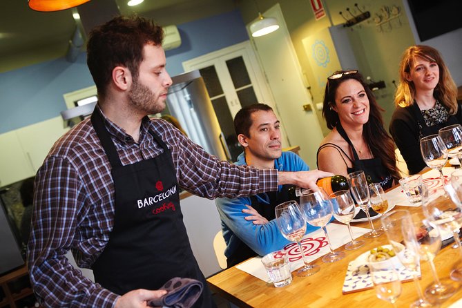 Interactive Paella & Market: Bottomless Wine & Rambla Views - The menu: five Spanish classics in one sitting