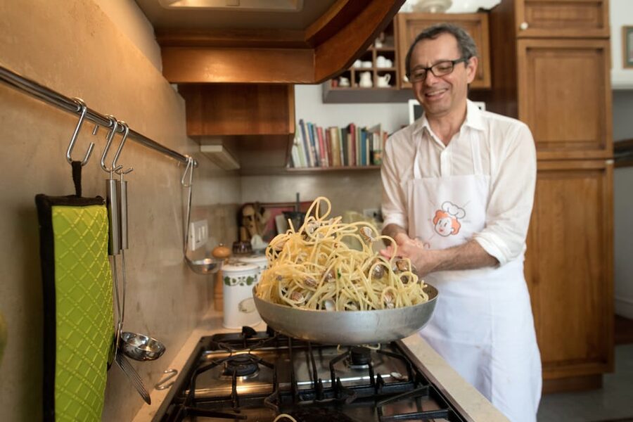 Ischia: Market Tour & Cooking Class at a Local's Home - Sitting down with local wine and coffee