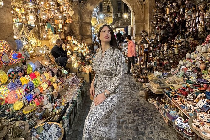 Koshary Abou Tarek Old Cairo and Khan Elkhalili Market Tour - Mint tea at Al Feshawy Cafe