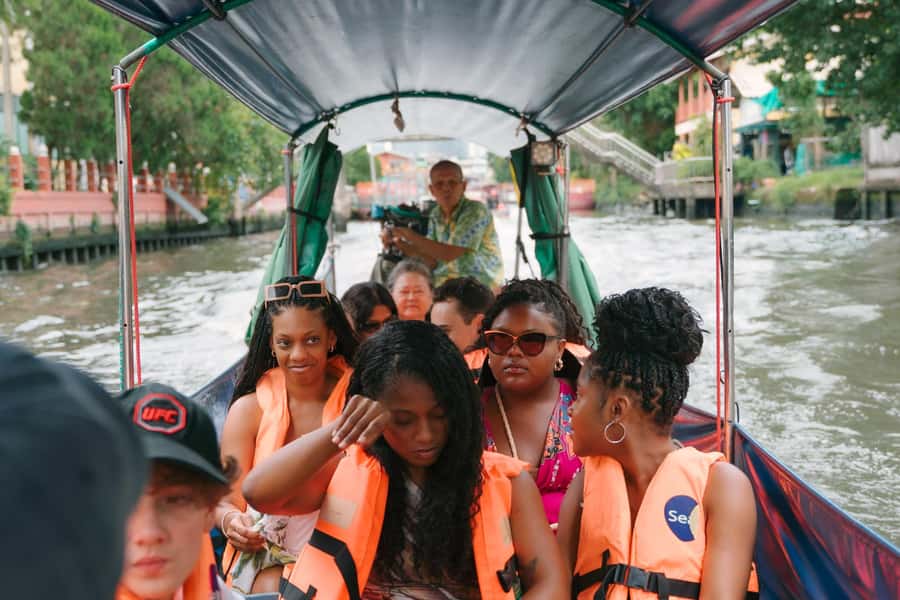 Longtail Boat Adventure to the Local Weekend Floating Market - Wat Paknam Phasi Charoen and the forest temple