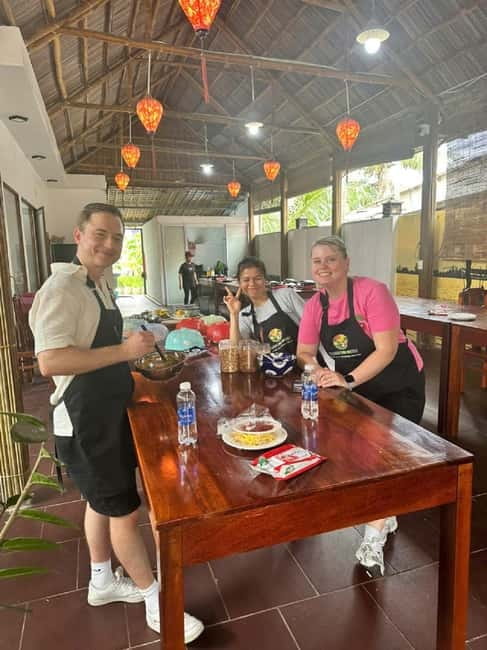 Market Tour, Basket Boat Ride & Cooking Class by Hangcoconut - Cooking four Vietnamese dishes at Hang Coconut