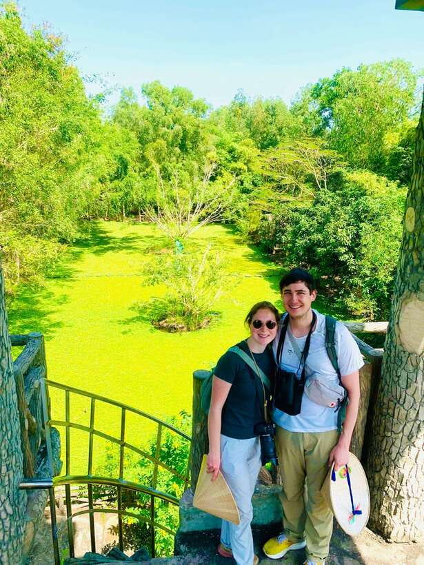 Nature reservation and Floating Market - Climbing the lookout tower