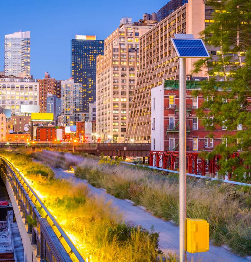 New York City Walk Tour HighLine Chelsea Market West Village - Little Island and the Hudson River views