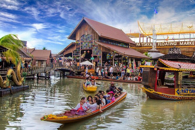 Pattaya Discovery Tour with Floating Market, View Points - Buddha Mountain and the laser-cut image
