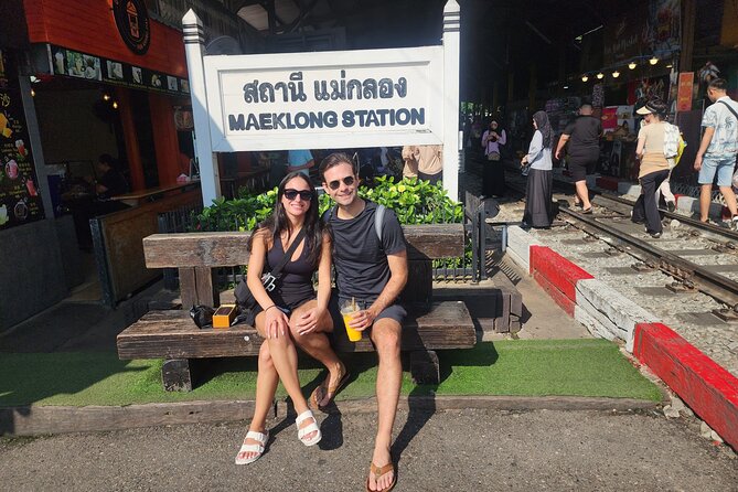 Private Floating Market and Maeklong Railway Tour from Bangkok - Wat Bang Kung and the banyan-covered shrine