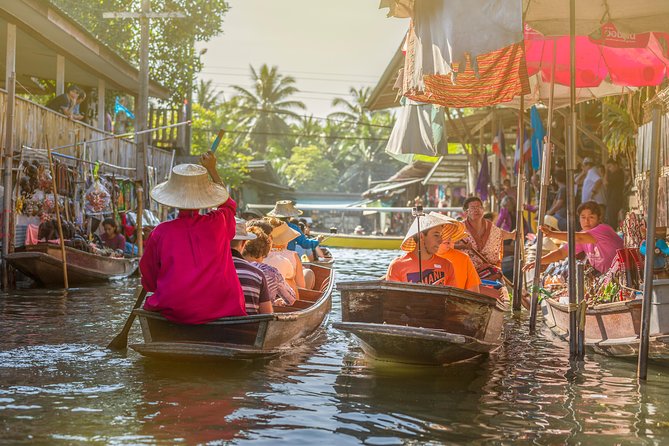 Private Tour: Amphawa Floating Market & Maeklong Railway Market - Wat Bang Kung and its banyan-covered Buddha