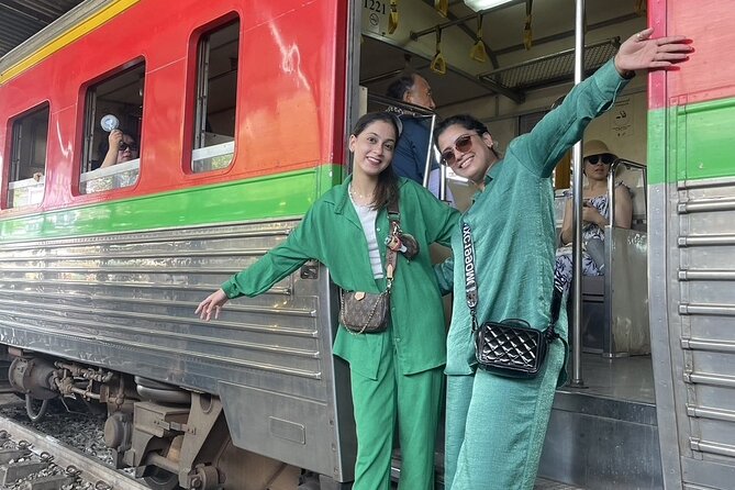 Private Tour Maeklong Railway and Damnoen Saduak Floating Market - Maeklong Railway Market and the passing train
