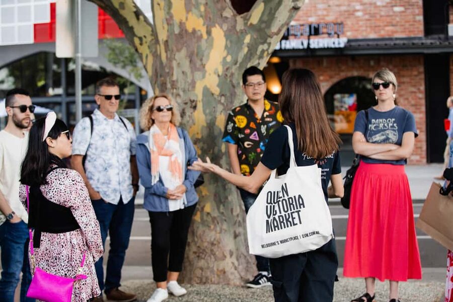 Queen Victoria Market: 'Flavours of Australia' Food Tour - The Dairy Hall: bread, spices, tea, and pantry finds