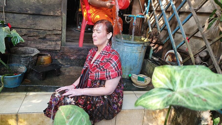 Siem Reap Cambodian Buddhist Water Blessing and Local Market - The local market stop
