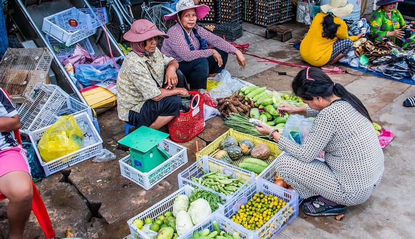 Siem Reap: Morning Cooking Class & Market Tour - Cooking beside rice fields