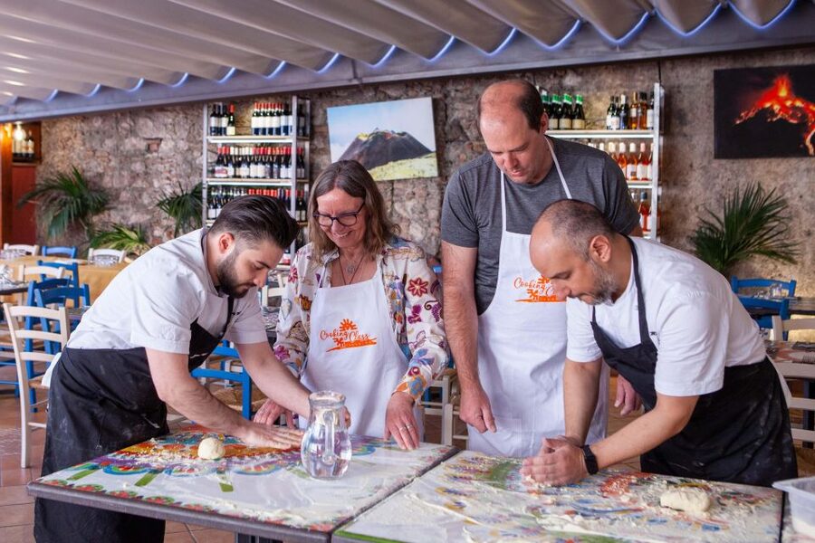 Taormina: Sicilian Cooking Class w/ a Visit to Local Market - Putting your hands to the dough