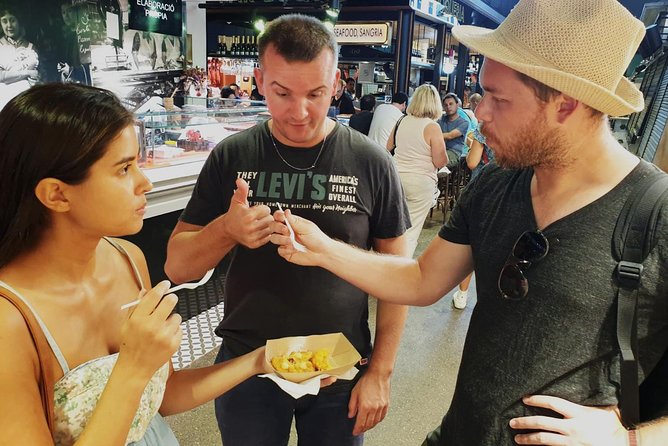 Tasty Barcelona Street Food Tour With Local Market Visit - Roman columns and a final slice of cheesecake
