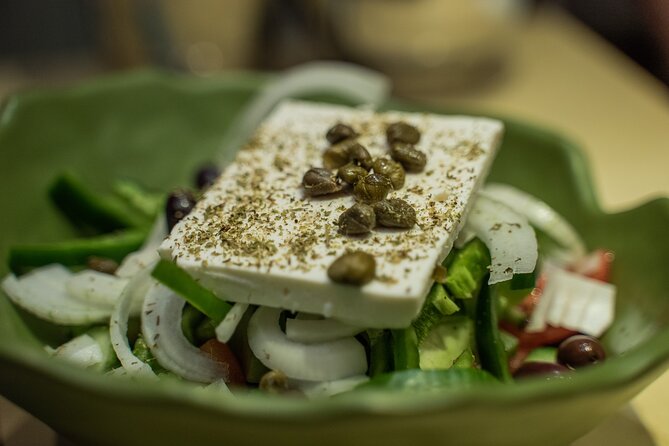 Thessaloniki: Greek Cooking Class, Market Visit and Lunch - Tasting olives before shopping at Kapani