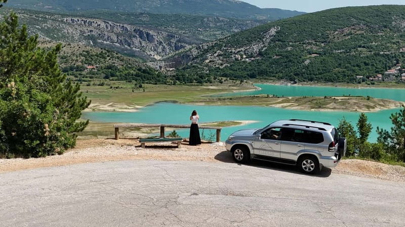 Three Lakes Tour (every day) / Tuesday Zadvarje Market - Blue Lake below Topana Fortress